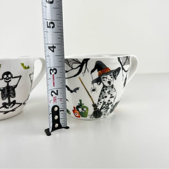 2 Portobello Wicked Witch Dalmatian and Halloween Skeleton Speak No Evil Mugs - Picture 7 of 8